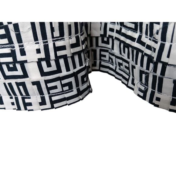 Tory Burch Dress Sz 4 Black White Geometric Print Sleeveless Cotton - Picture 11 of 16